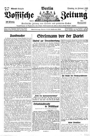 Vossische Zeitung vom 26.02.1929