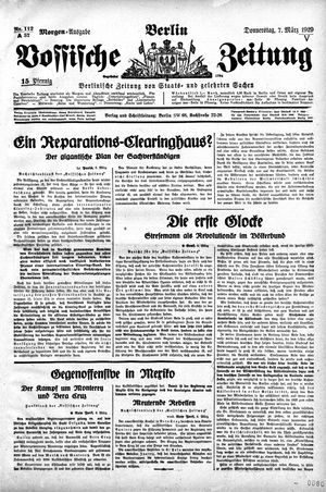 Vossische Zeitung on Mar 7, 1929