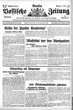 Vossische Zeitung vom 11.03.1929