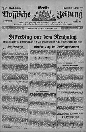 Vossische Zeitung on Mar 14, 1929