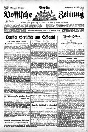Vossische Zeitung vom 14.03.1929