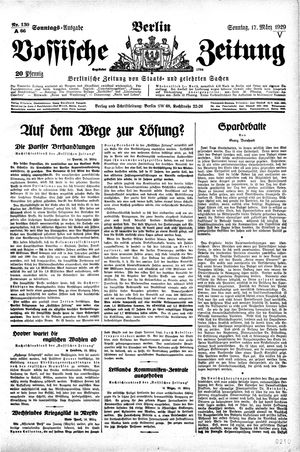 Vossische Zeitung vom 17.03.1929