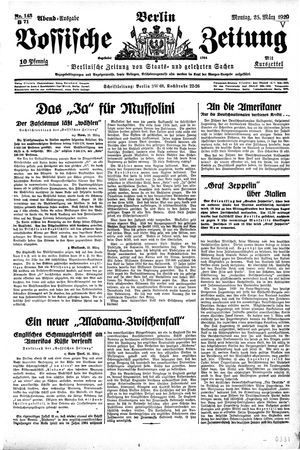 Vossische Zeitung vom 25.03.1929
