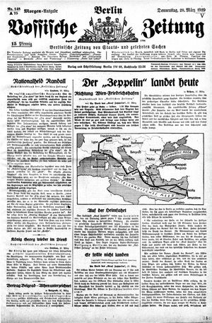 Vossische Zeitung vom 28.03.1929