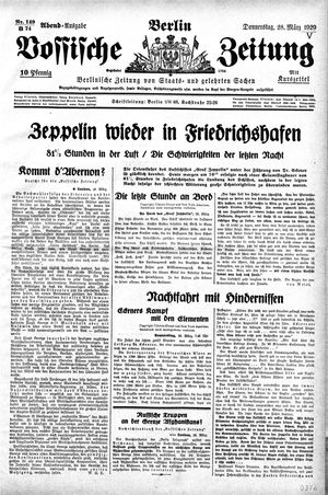 Vossische Zeitung vom 28.03.1929