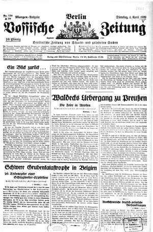 Vossische Zeitung vom 02.04.1929