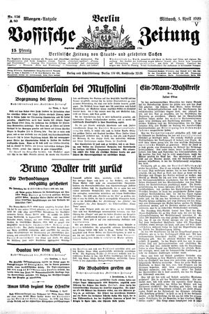 Vossische Zeitung vom 03.04.1929