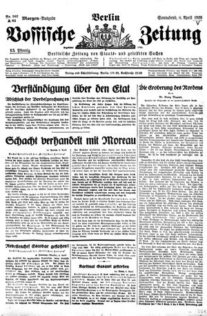 Vossische Zeitung vom 06.04.1929
