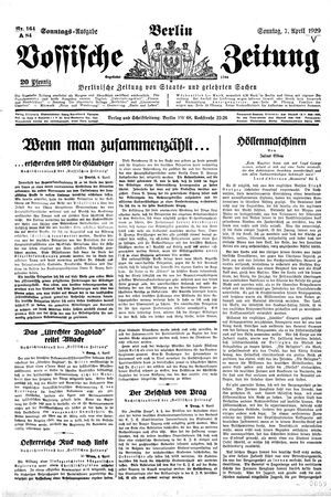 Vossische Zeitung vom 07.04.1929
