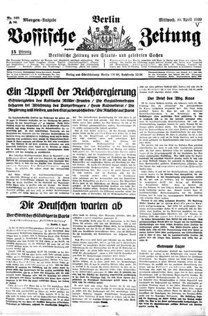 Vossische Zeitung on Apr 10, 1929