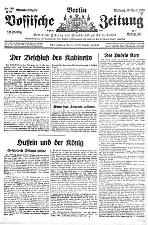 Vossische Zeitung vom 10.04.1929