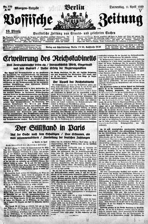 Vossische Zeitung vom 11.04.1929