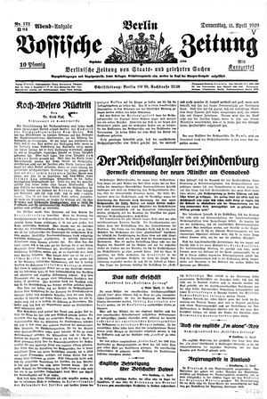 Vossische Zeitung vom 11.04.1929