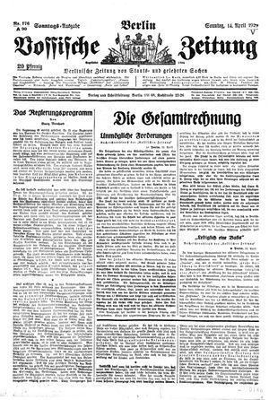 Vossische Zeitung vom 14.04.1929