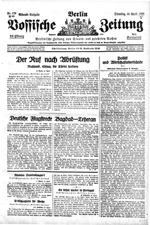Vossische Zeitung vom 16.04.1929