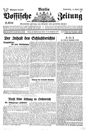 Vossische Zeitung vom 25.04.1929