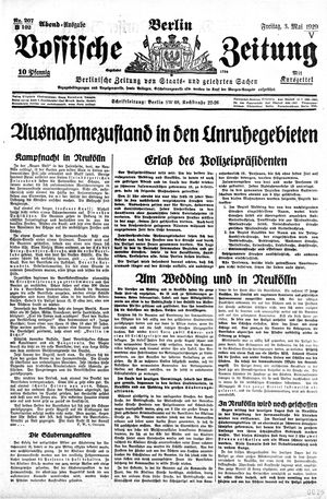 Vossische Zeitung vom 03.05.1929