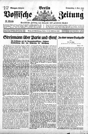 Vossische Zeitung vom 09.05.1929