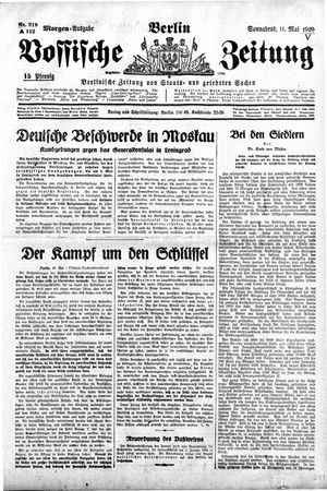 Vossische Zeitung vom 11.05.1929