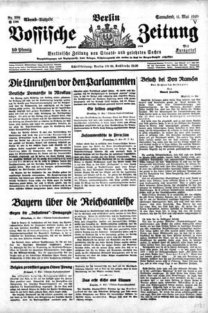 Vossische Zeitung vom 11.05.1929