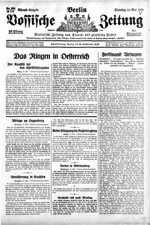 Vossische Zeitung vom 14.05.1929