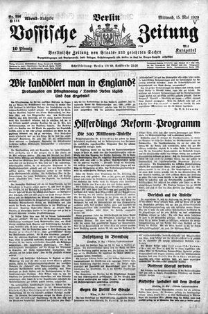 Vossische Zeitung vom 15.05.1929