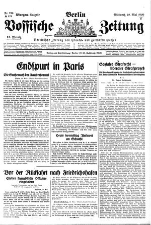 Vossische Zeitung vom 22.05.1929