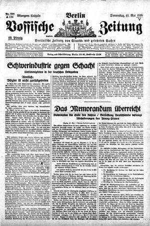 Vossische Zeitung on May 23, 1929