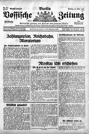 Vossische Zeitung vom 24.05.1929