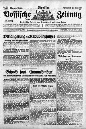 Vossische Zeitung vom 25.05.1929