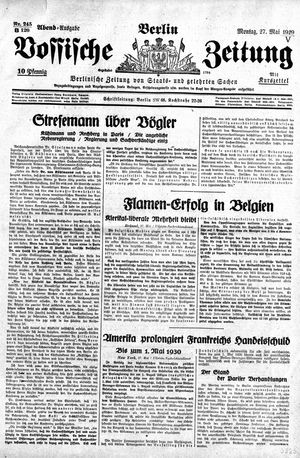 Vossische Zeitung vom 27.05.1929