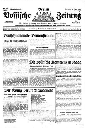 Vossische Zeitung vom 04.06.1929