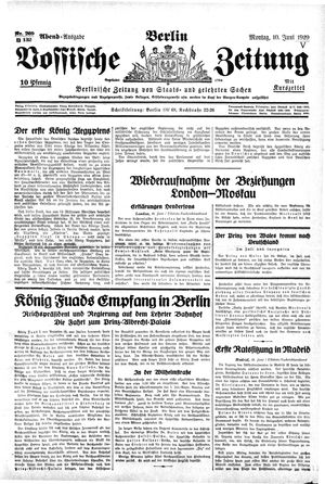Vossische Zeitung vom 10.06.1929