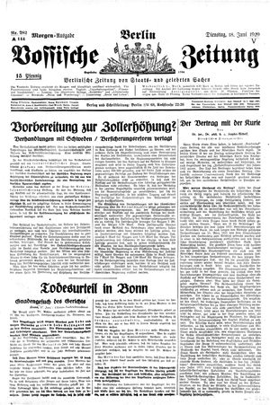 Vossische Zeitung vom 18.06.1929