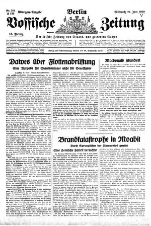 Vossische Zeitung on Jun 19, 1929
