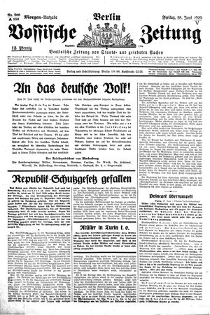 Vossische Zeitung vom 28.06.1929