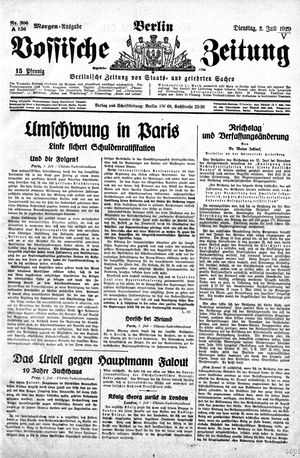 Vossische Zeitung on Jul 2, 1929