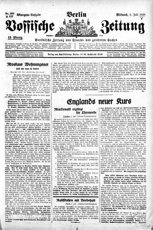 Vossische Zeitung vom 03.07.1929