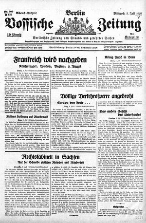 Vossische Zeitung vom 03.07.1929