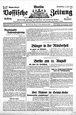 Vossische Zeitung on Jul 4, 1929