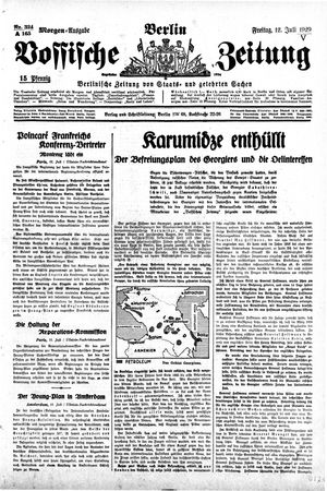 Vossische Zeitung vom 12.07.1929