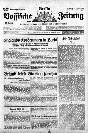 Vossische Zeitung vom 14.07.1929