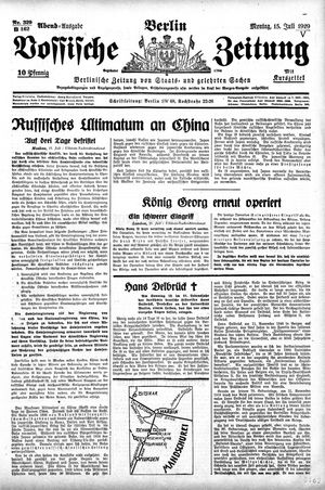Vossische Zeitung vom 15.07.1929