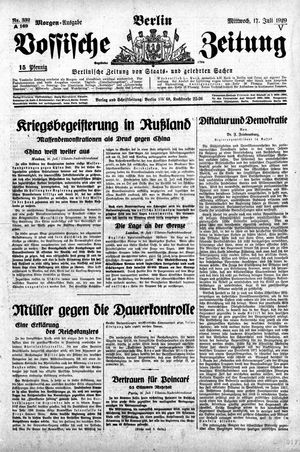 Vossische Zeitung vom 17.07.1929