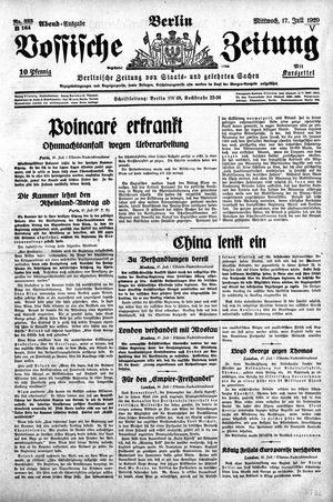 Vossische Zeitung vom 17.07.1929