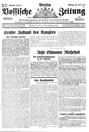 Vossische Zeitung vom 22.07.1929