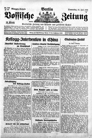 Vossische Zeitung vom 25.07.1929