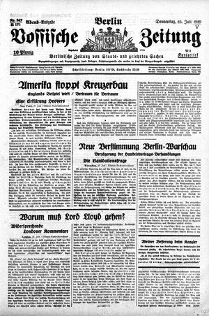 Vossische Zeitung vom 25.07.1929