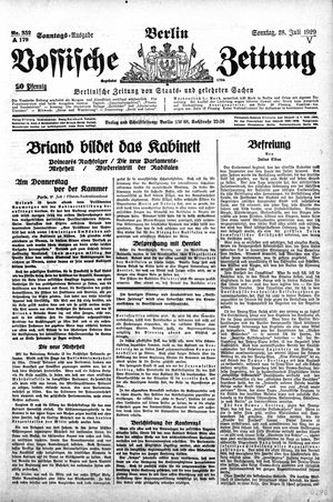 Vossische Zeitung vom 28.07.1929