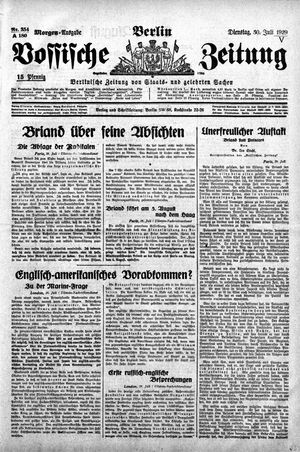 Vossische Zeitung on Jul 30, 1929